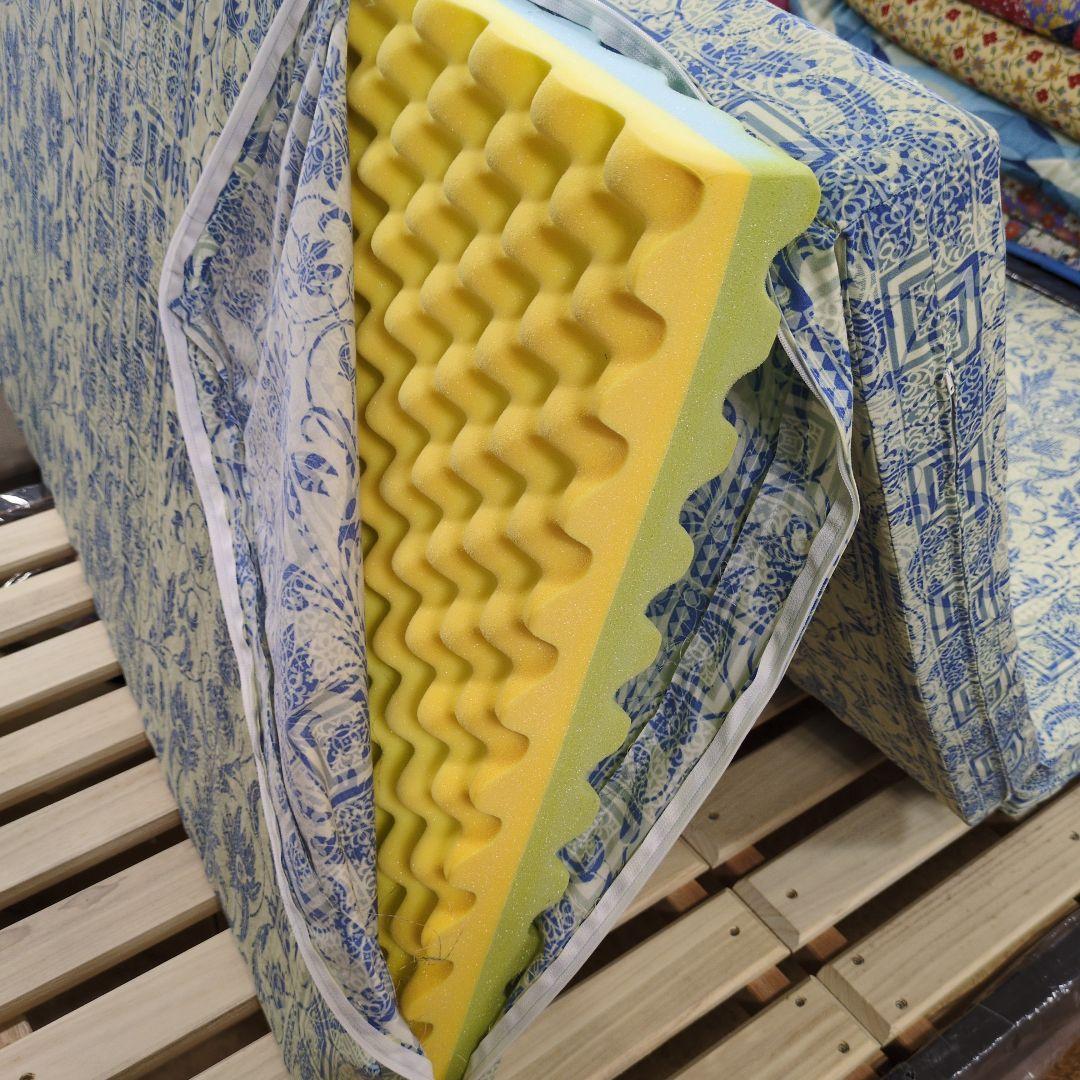 快眠プレミアムリバーシブルマットレスブルー