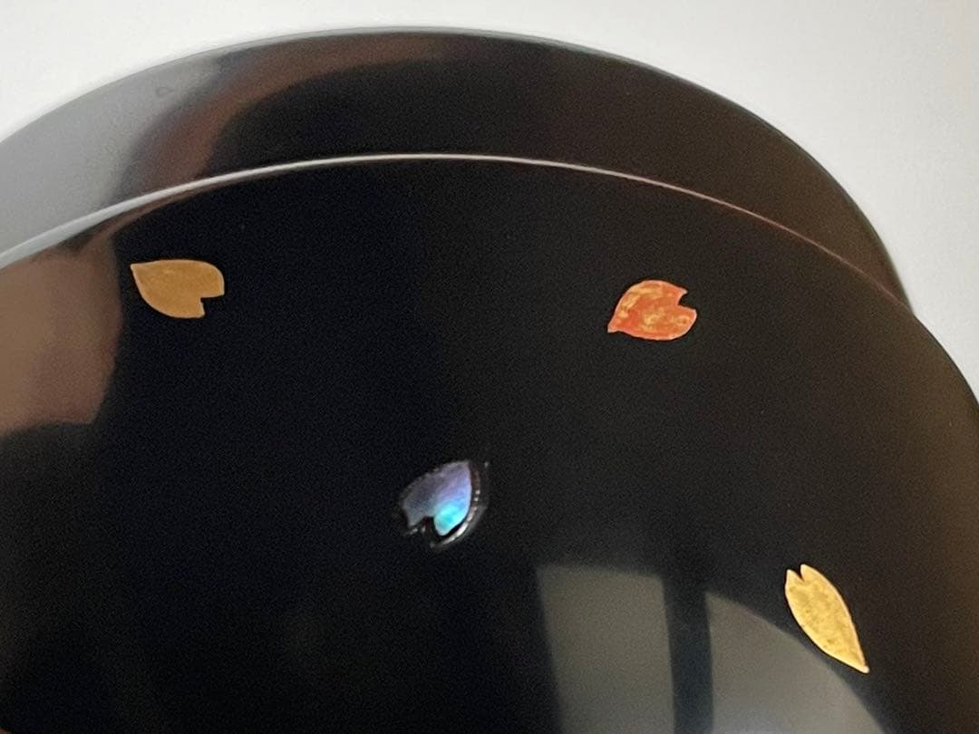 蒔絵師　中村湖斎　雪月花　蒔絵　黒　大棗　なつめ　共箱