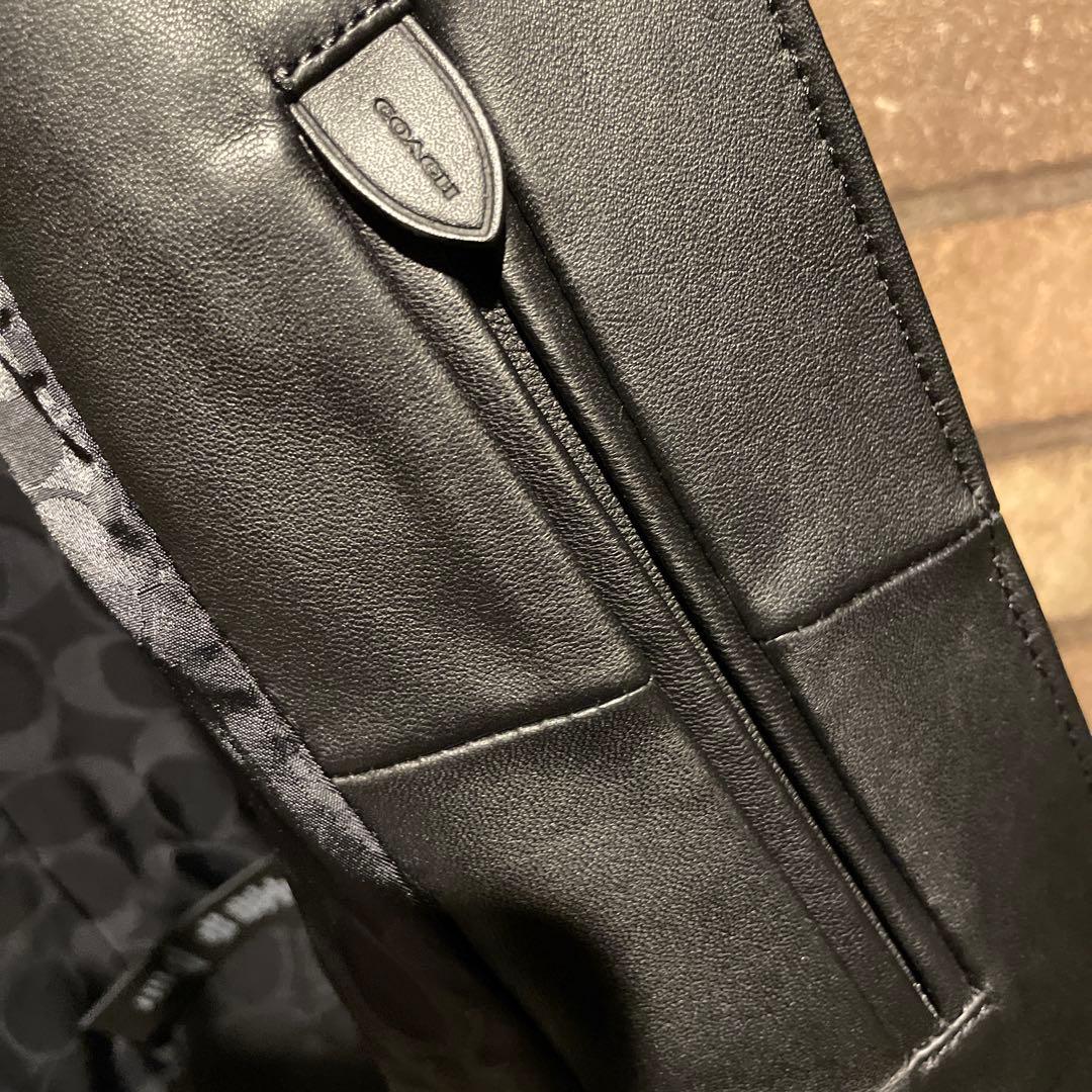 新品　未使用品　コーチ　COACH レザー　ライダースジャケット