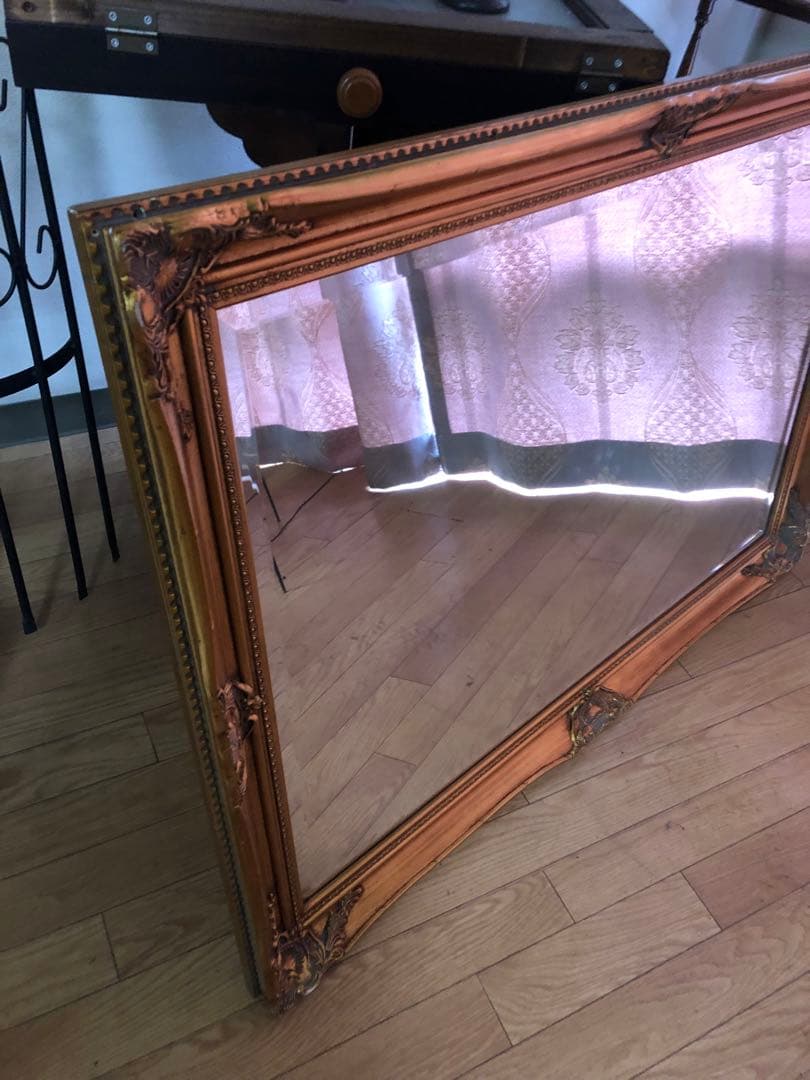 ミラー　アンティーク調　ロココ調　姿見　スタンドミラー　宮殿風　ヨーロピアン風