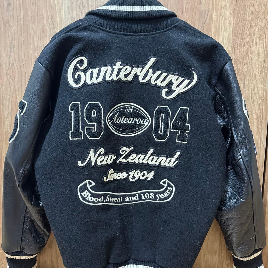【美品】カンタベリー　スタジアムジャンバー 袖レザー
