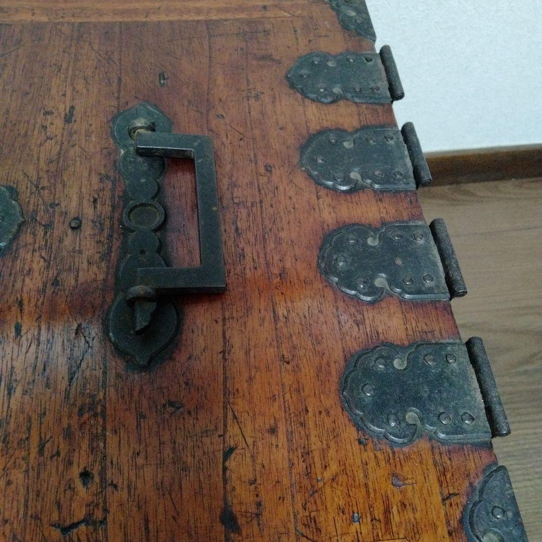 アンティーク手持箪笥 鍵付き、傷み無し