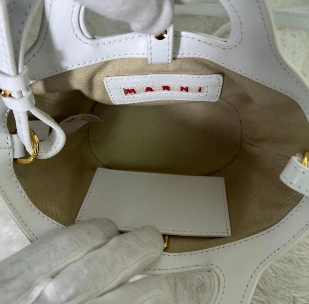 MARNI かごバッグ ホワイト/ベージュ