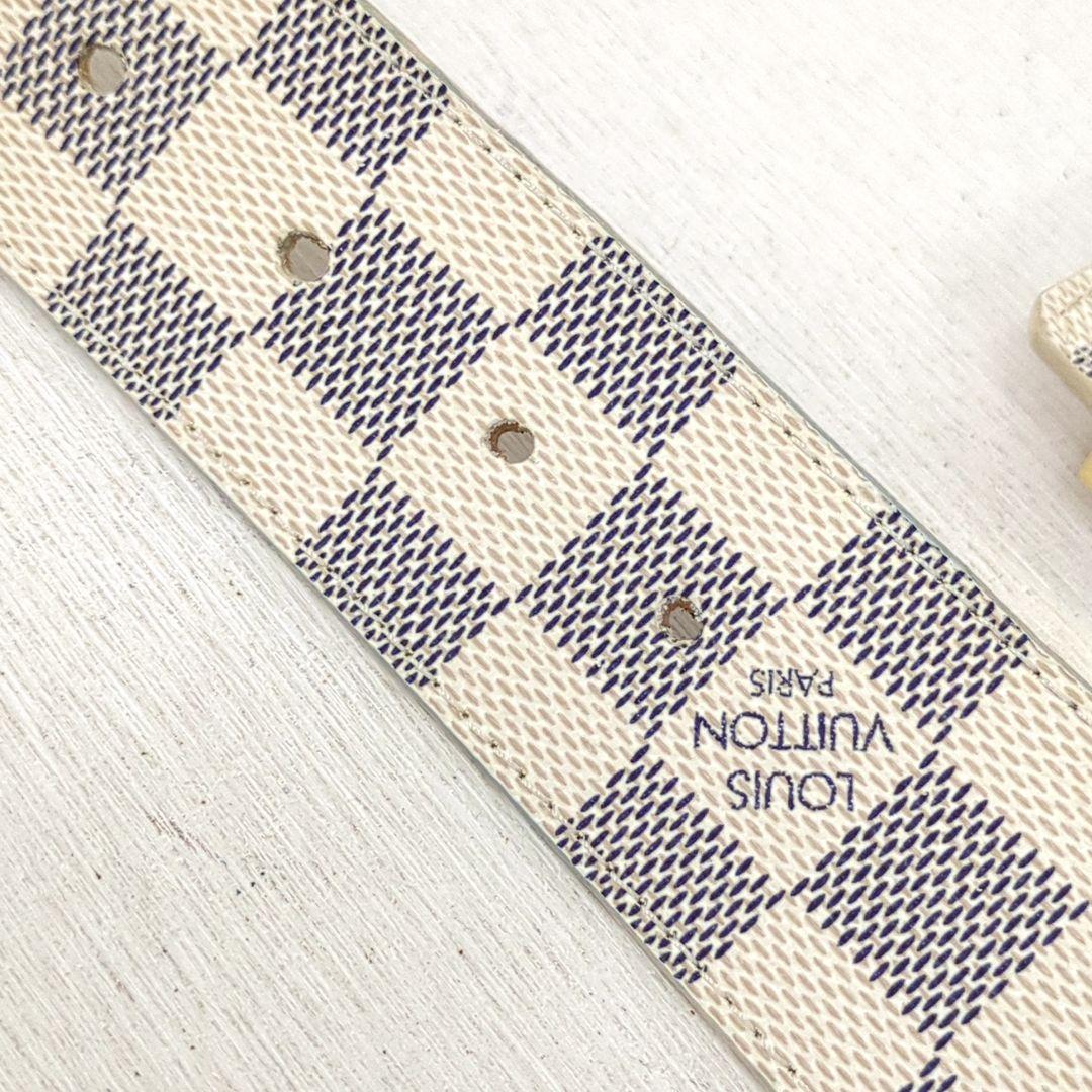 ルイヴィトン サンチュール LVイニシャル ベルト ダミエアーズ ホワイト