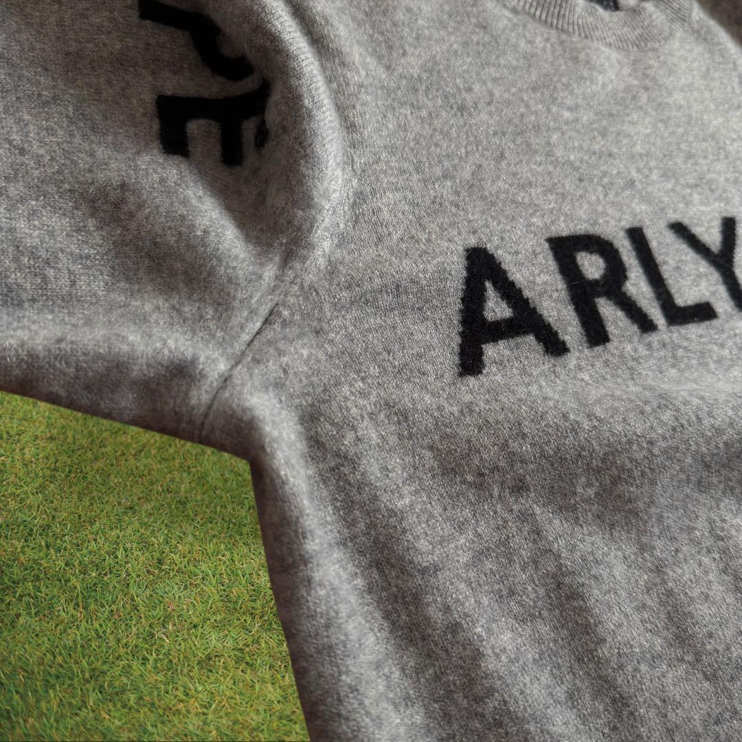 カシミヤ100% 美品　パーリーゲイツ　ニット　セーター　グレー　4 M〜L相当