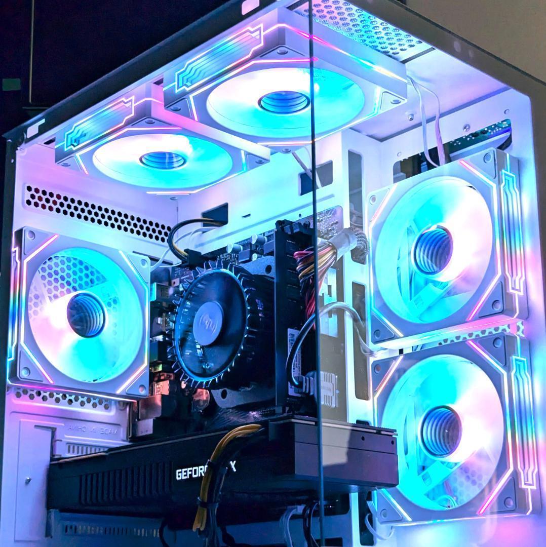 [SILVER]白い光る✨ゲーミングPC✨フルセット✨GTX1080TI@