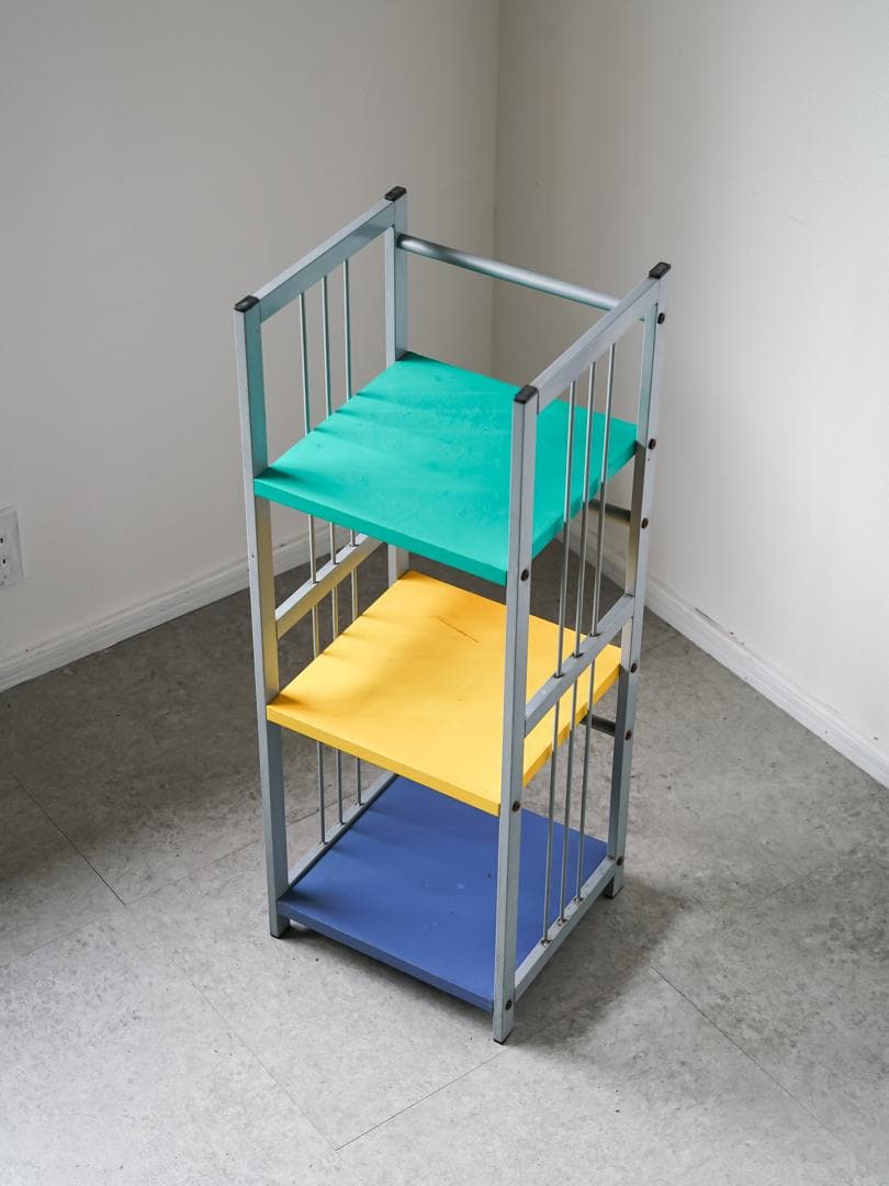 vintage shelf ポストモダン 3段 スチールシェルフ レトロポップ