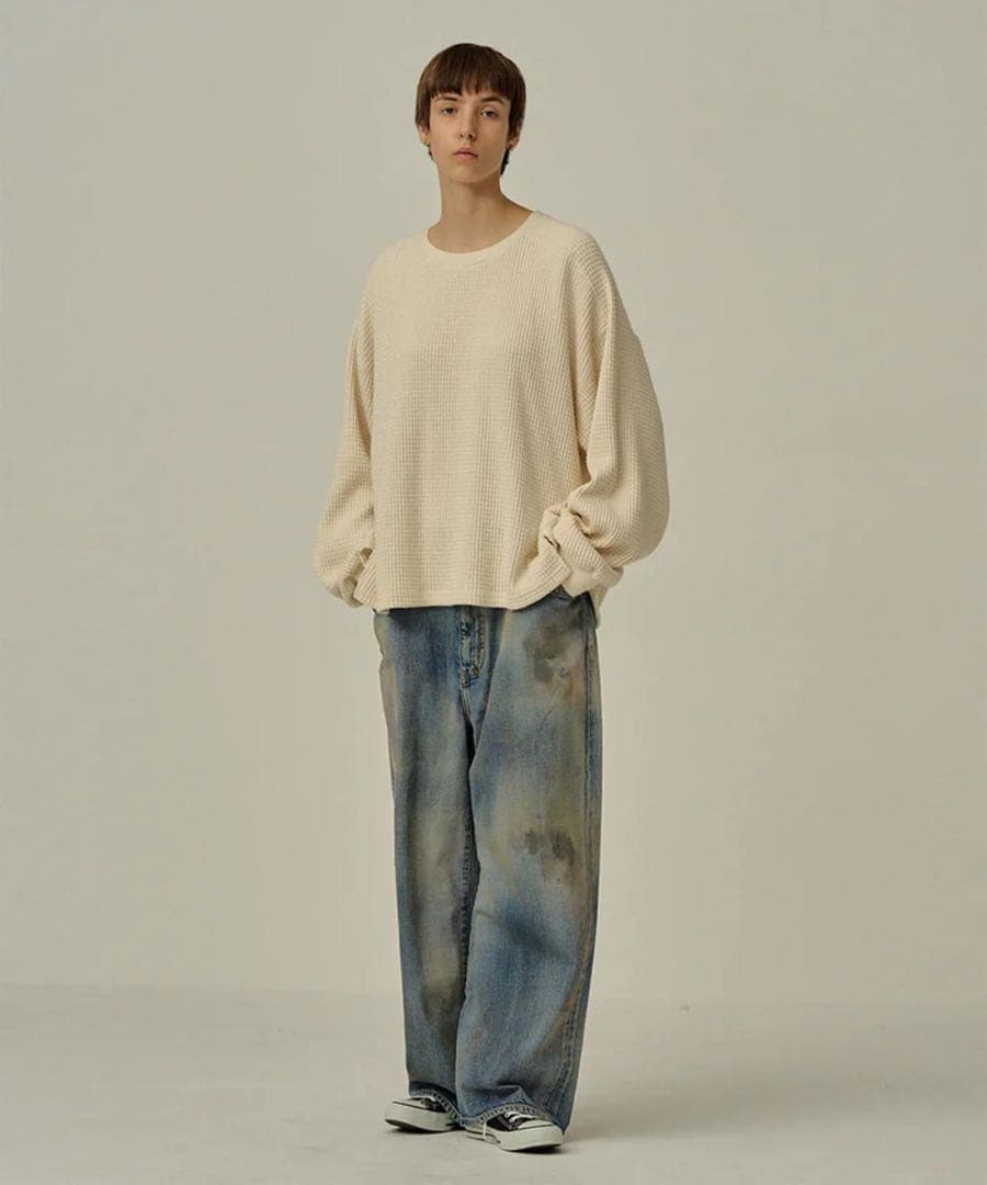 ANCELLM (アンセルム) HEAVY WAFFLE OVER LS