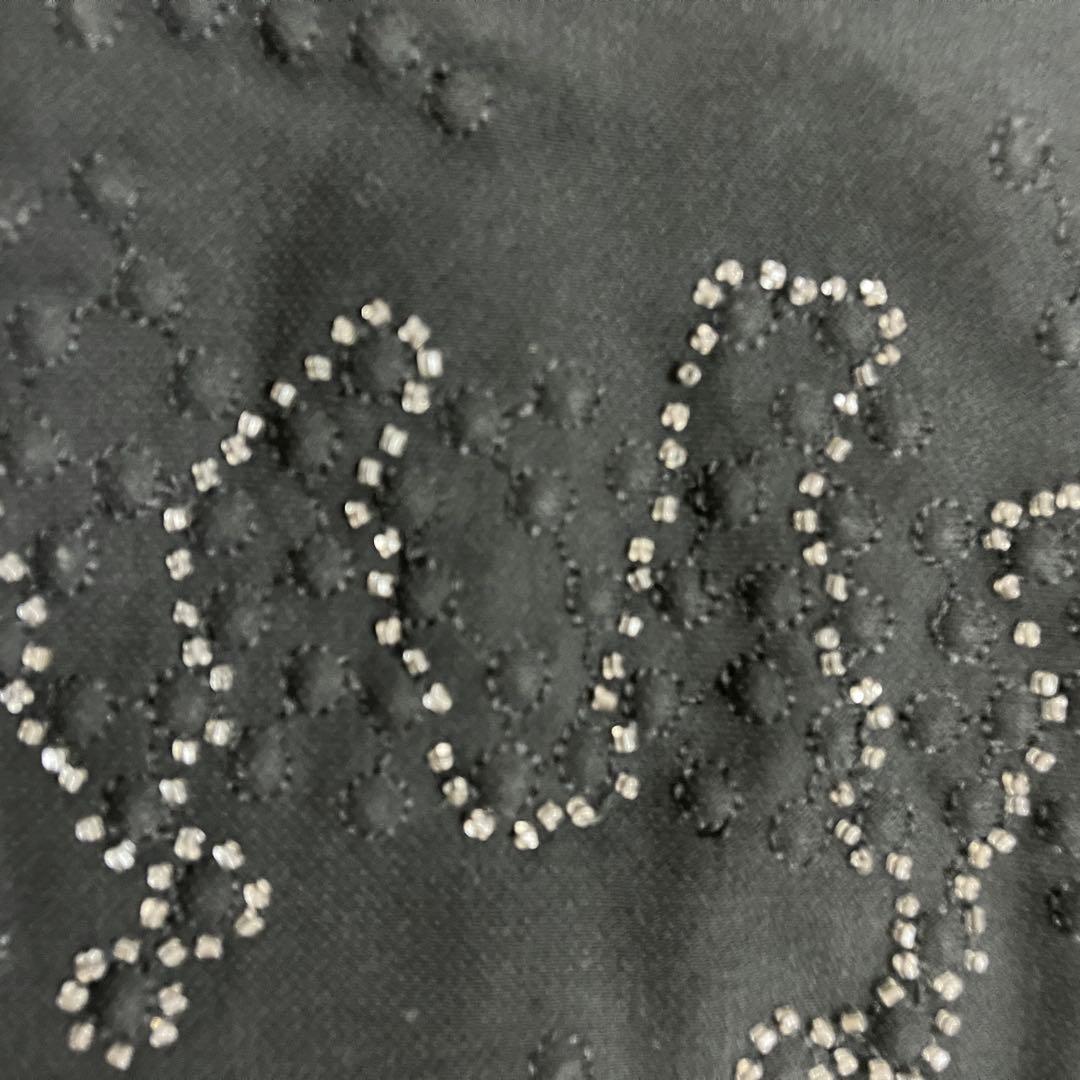 ヴェルサーチ versace 変形　肌みせ　キャミソール　ビーズ　黒　38