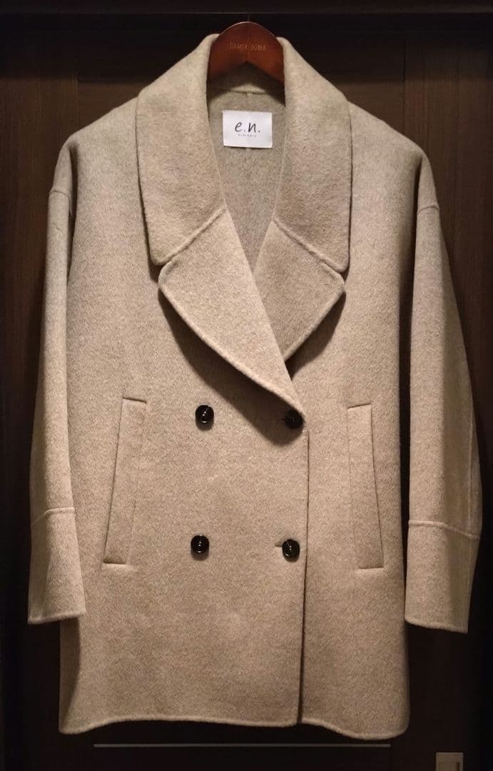 新品 evernavy エバーネイビー リバー ピーコート ウール べージュ