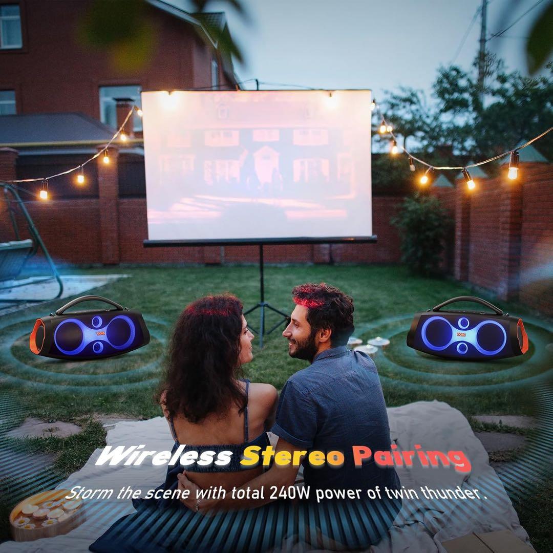 bluetoothスピーカー ワイヤレス 120Ｗ IPX6 RGBライト搭載