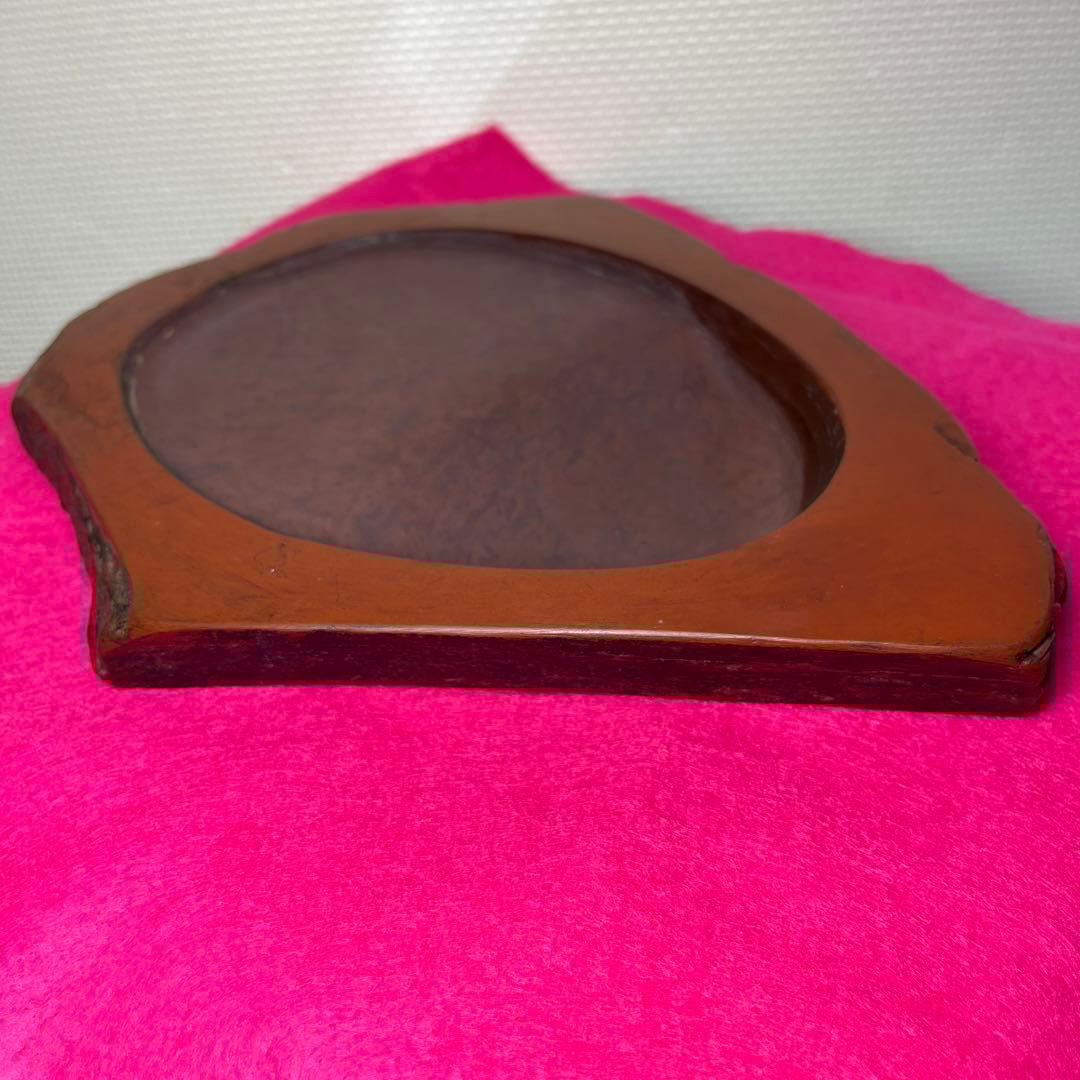 ⭕️岩手県　紫雲石硯　佐藤鉄三郎作　古い　8寸の大型天然硯