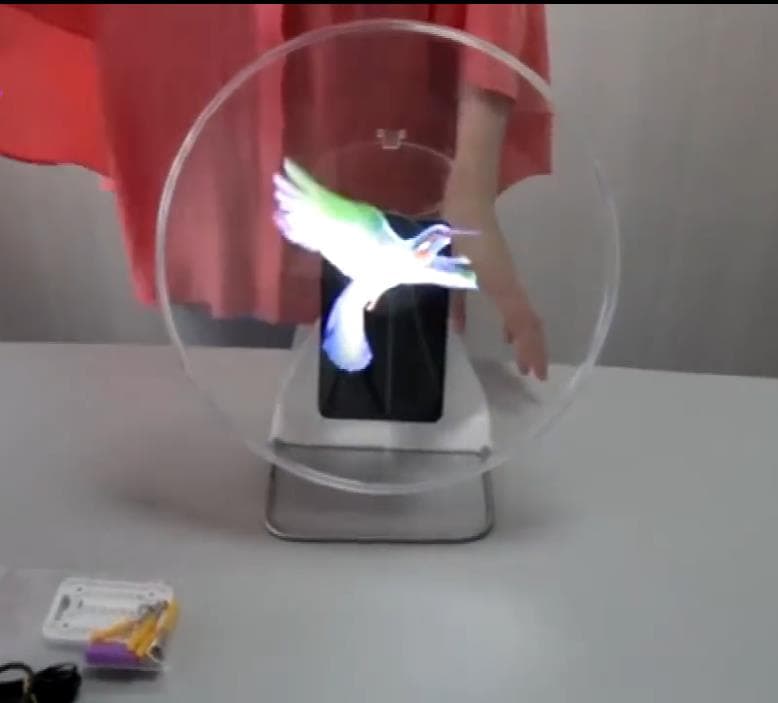 手持ち可能30㎝３Dホログラムプロジェクターファン
