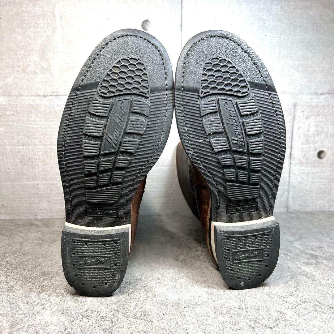 大人気【Hawkins】エンジニアブーツ/オイルド加工/廃盤/ワークブーツ/茶色