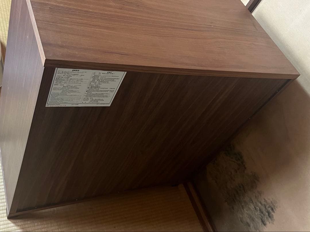 無印良品 ウォールナット材キャビネット 脚付き 観音扉 廃盤モデル