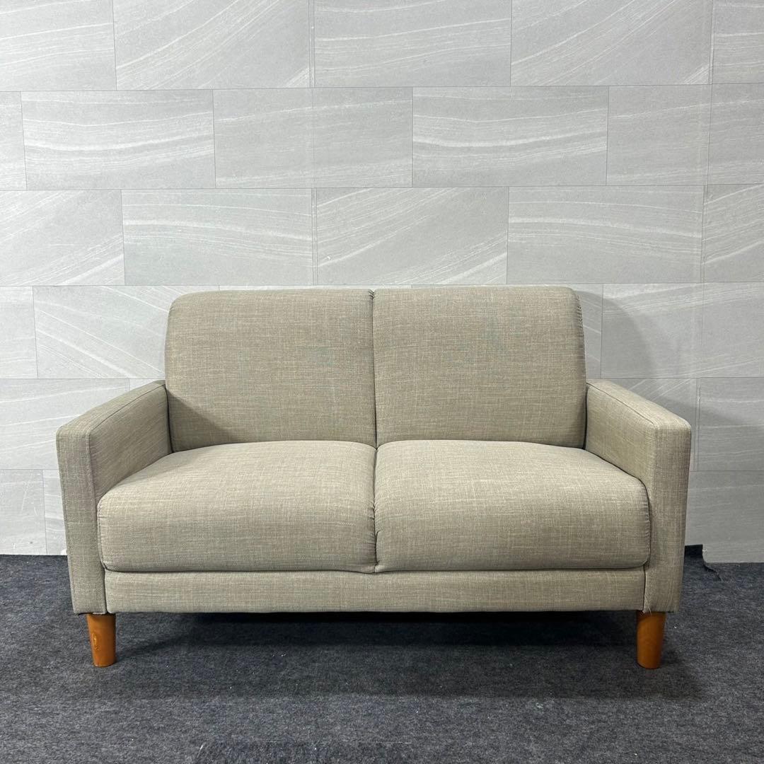 家具350 ソファ 2人掛け Emma ベージュ コンパクト 家具 d4532