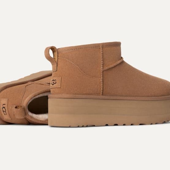 ☆新品未使用☆UGG ブラウン厚底 ムートンブーツ