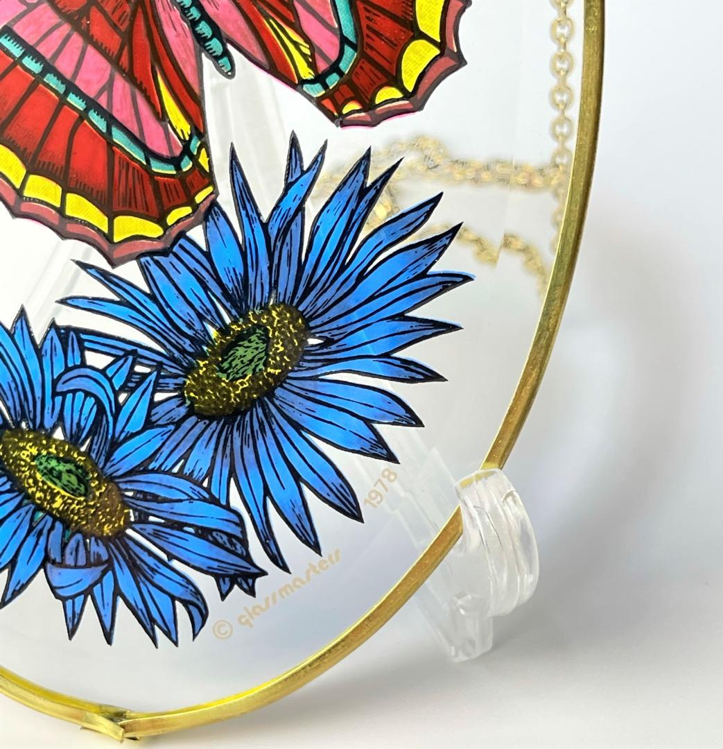 グラスマスターズ社 ステンドグラス 蝶と花