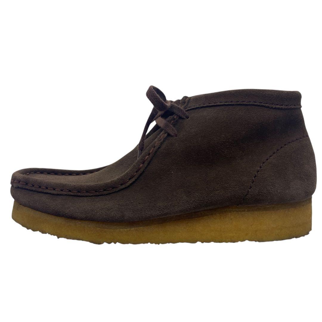 【極美品】 CLARKS クラークス　25cm ワラビー モカシン スエード 茶