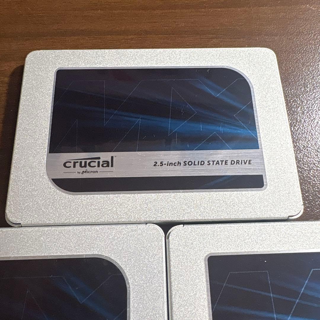 Crucial MX500 500GB SATA SSD 3個セット 現状品