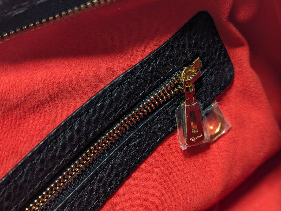 LEATHER JEWELS Crystal　2way バッグ黒　B690