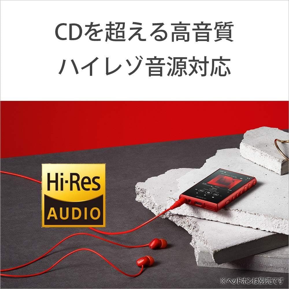 ＜中古美品・動作良好＞SONY NW-A105 レッド 16GB 本体