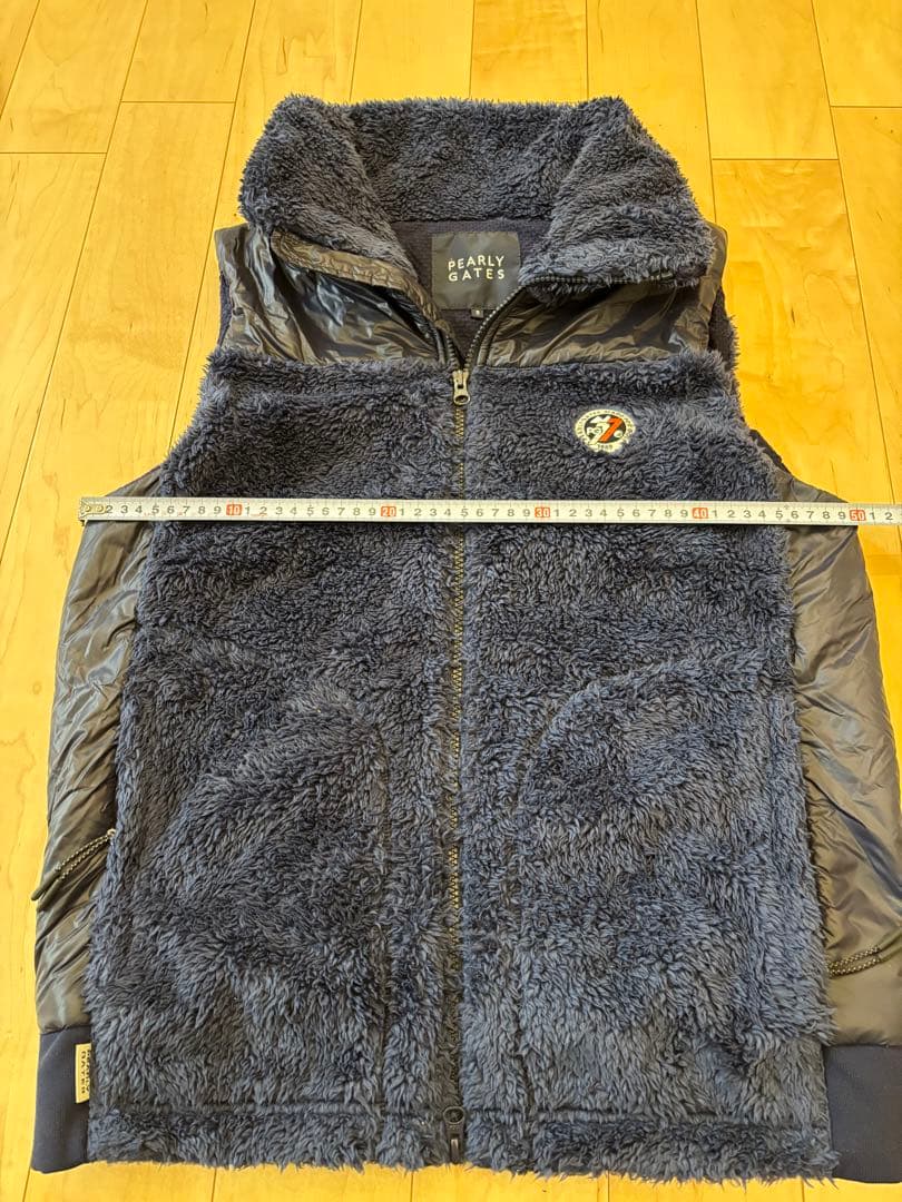美品 PEARLY GATES フリース ボア ベスト パーリーゲイツ