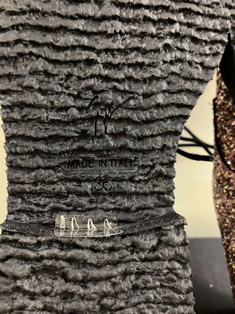 〓GIUSEPPE ZANOTTI×PEACEMINUSONE〓 グリッター 靴