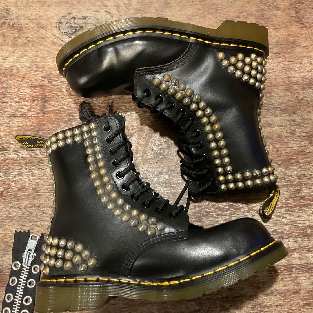 美品！ドクターマーチン スタッズ カスタム 10ホール ブーツ 1919 黒