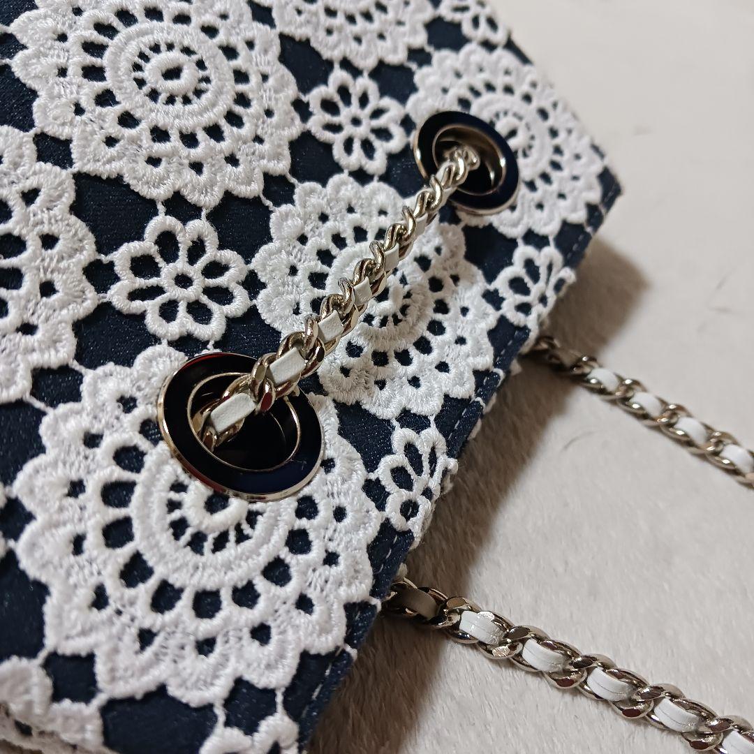 René ルネ　チェーンショルダーバッグ　ハンドバッグ　レース刺繍　新品