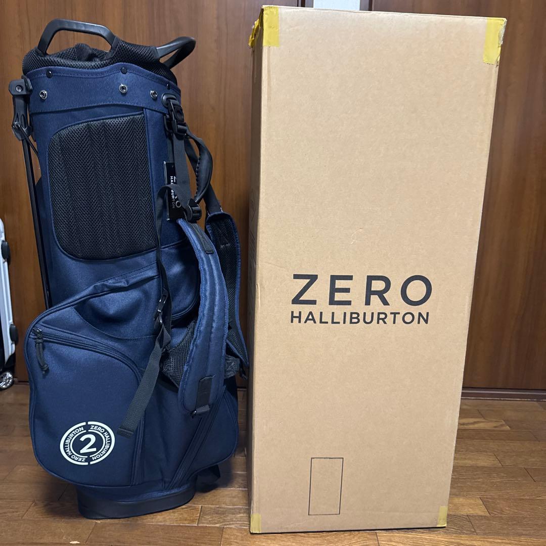 ZERO HALLIBURTON ネイビー キャディバッグ　スタンド式