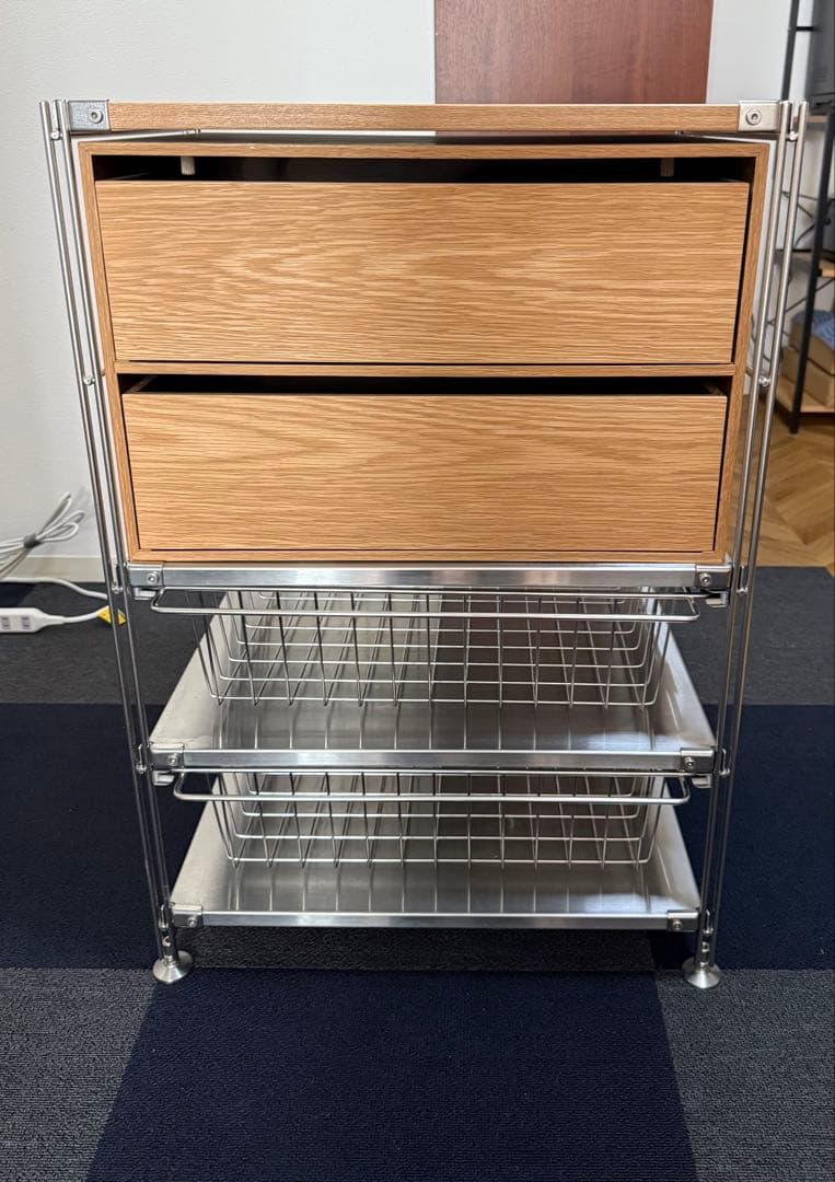 無印　ユニットシェルフ×木製引き出しセット