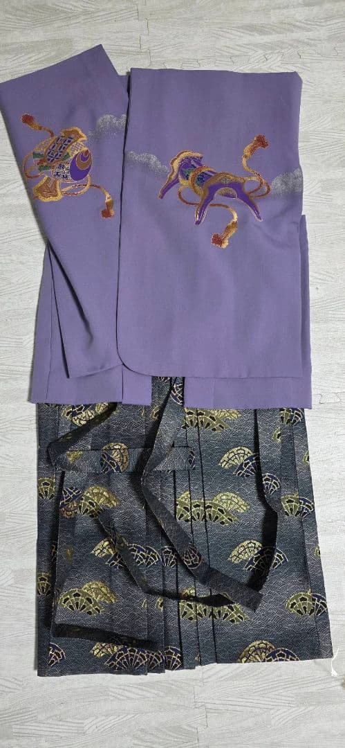 七五三 和装 着物　羽織袴5歳　男の子　鷹柄　美品！