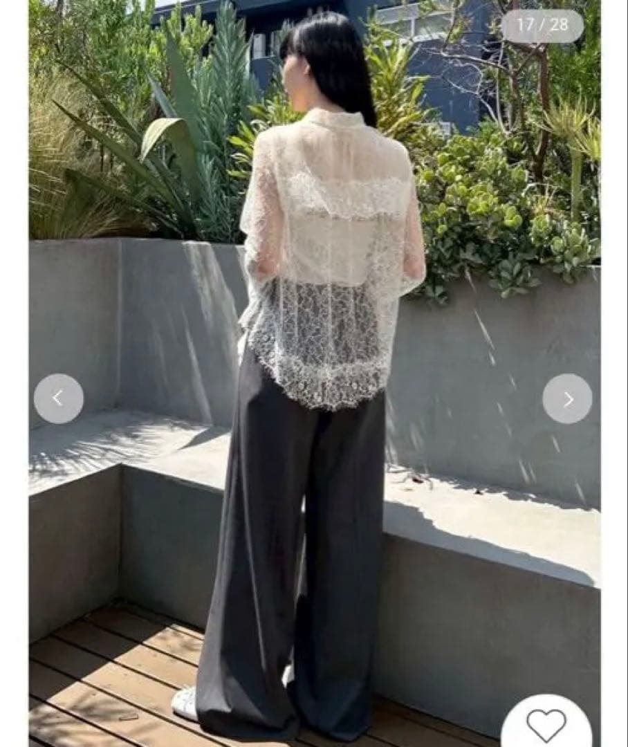 LILY BROWN レースチャイナブラウス