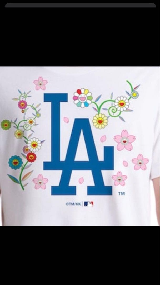 限定完売品 ドジャース 村上隆 特別コラボ Tシャツ サイズL（白）