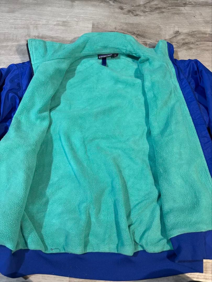 PatagoniaUSA製ナイロン×フリースジャケット ターコイズ M#280