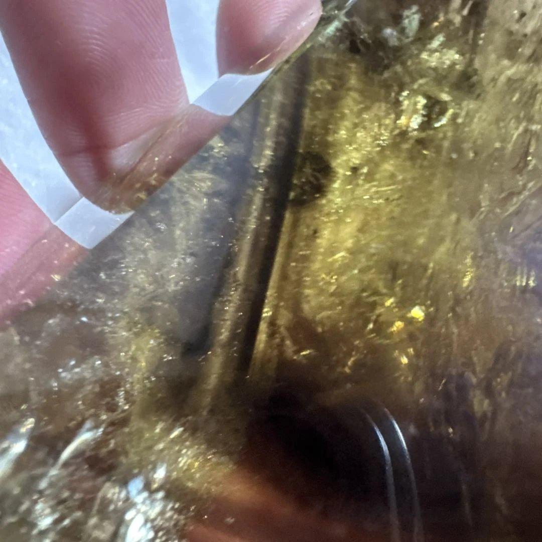 【極上品】スモーキーゼウスシトリンファントム 原石530g 台座付き