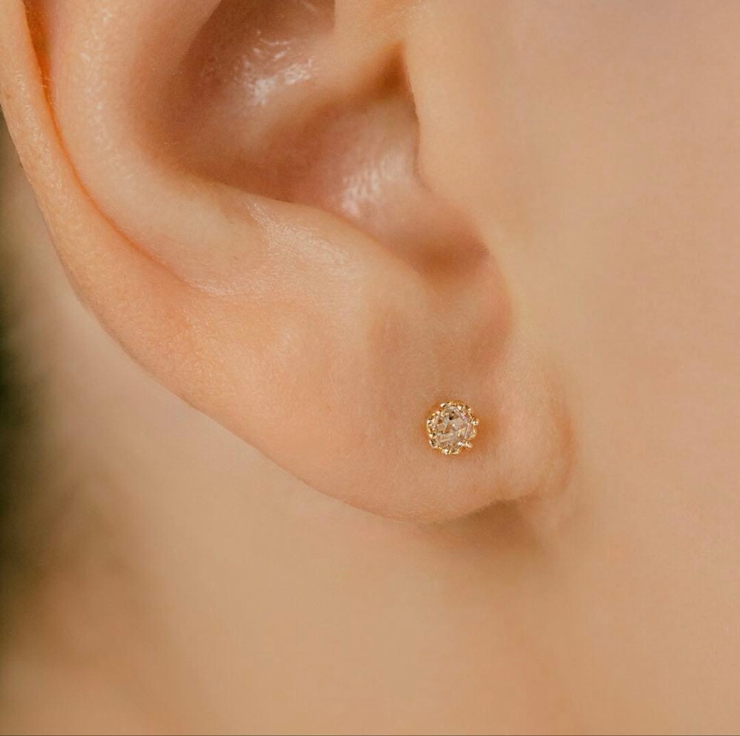 PICOLLET ピコレ ＊K18ローズカット ダイヤモンド ボディピアス