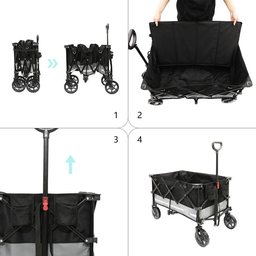 アウトドアに❣️ キャリーワゴン 大容量 156L 耐荷重100kg