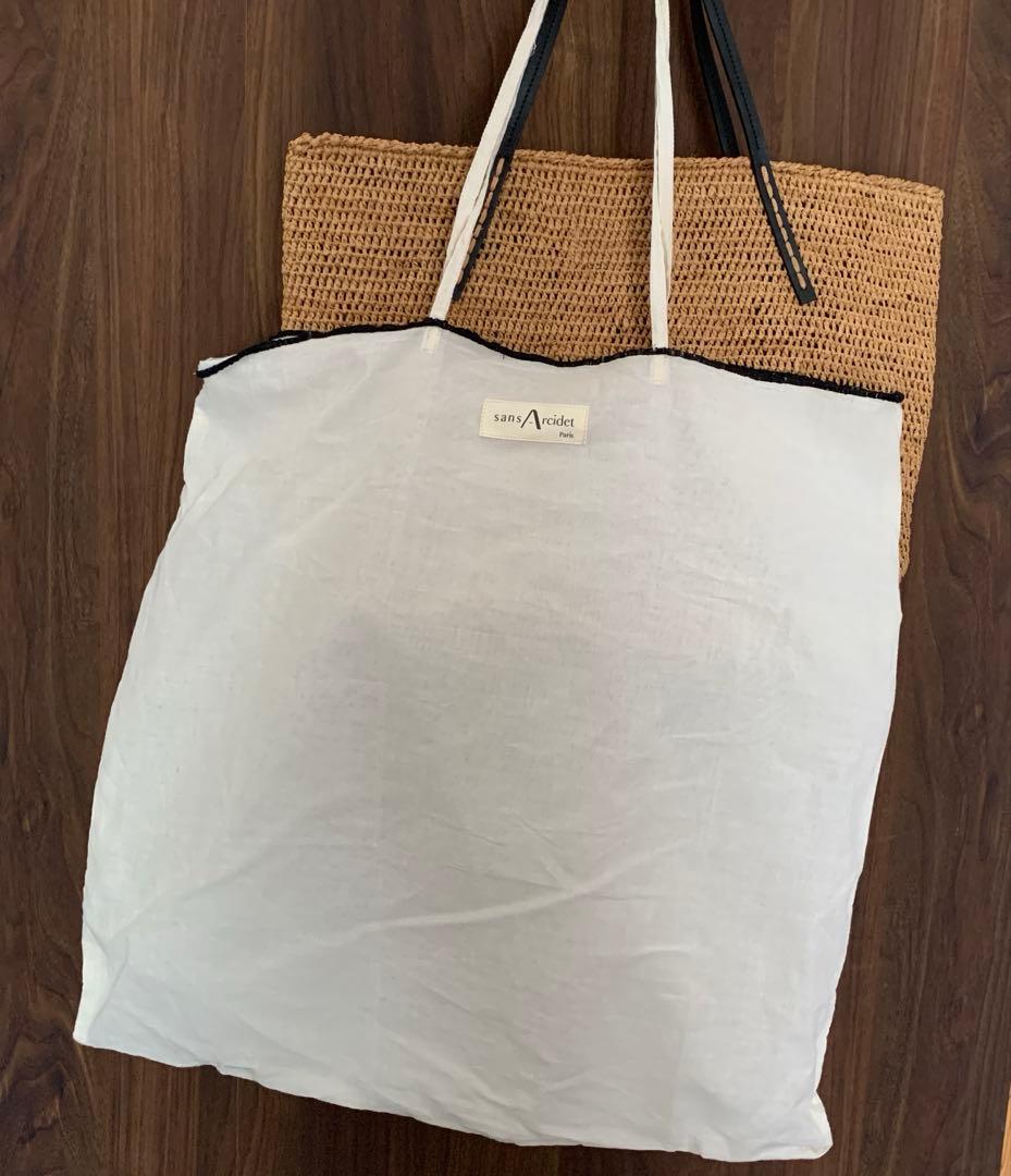 サンアルシデ　ラフィア　トートバッグ