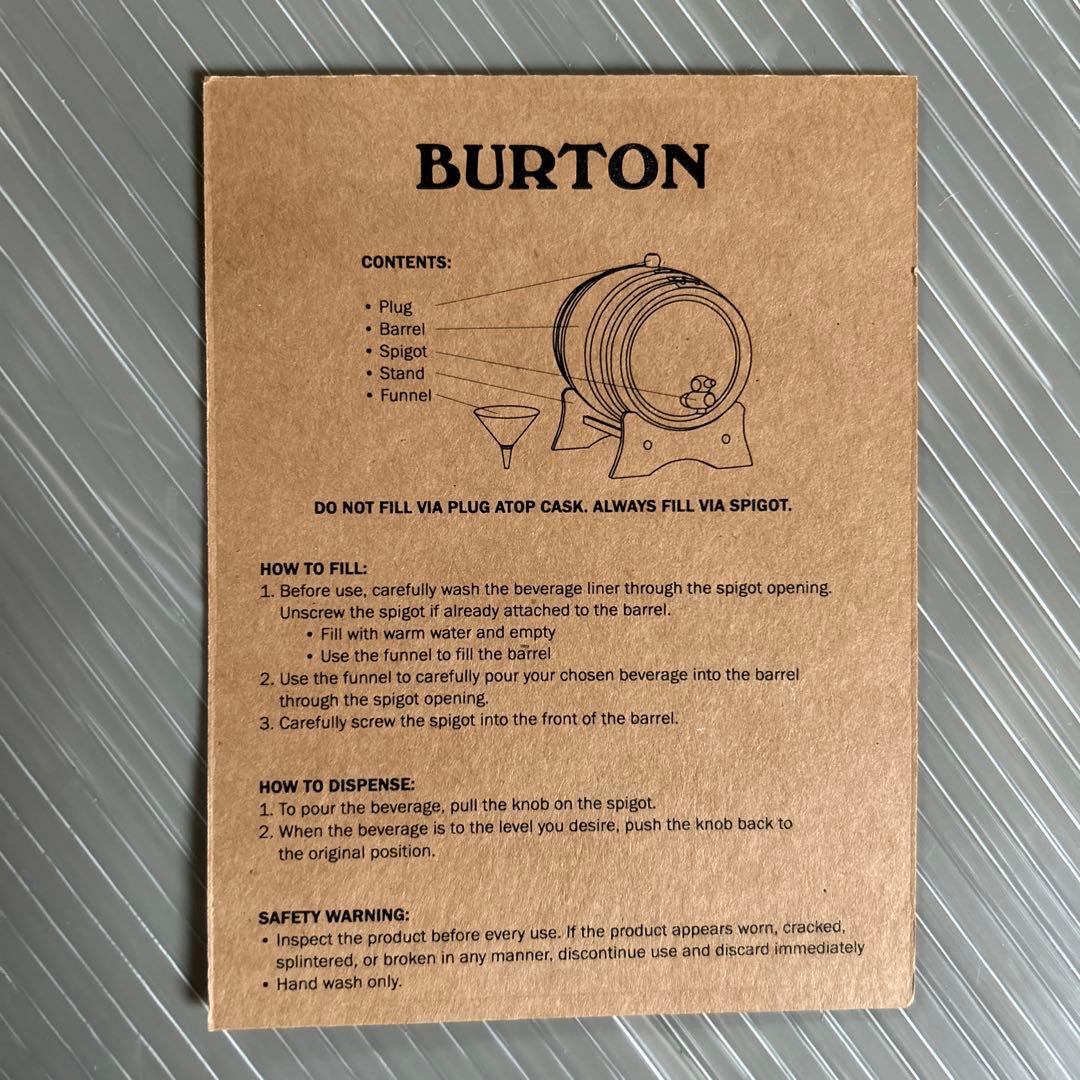 【レア 非売品 新品未使用】 BURTON サーバー 樽 スノボ OLD 初期