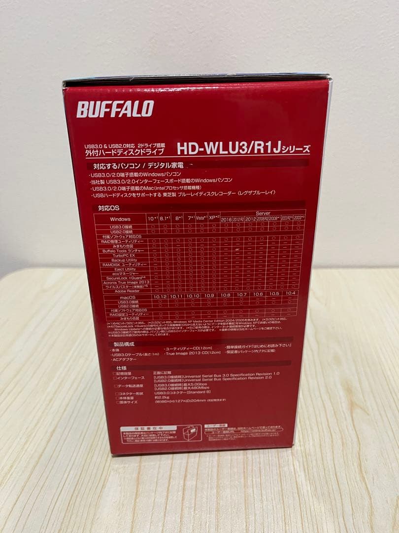 【新品未使用】BUFFALO 外付けHDD 6TB HD-WL6TU3/R1J