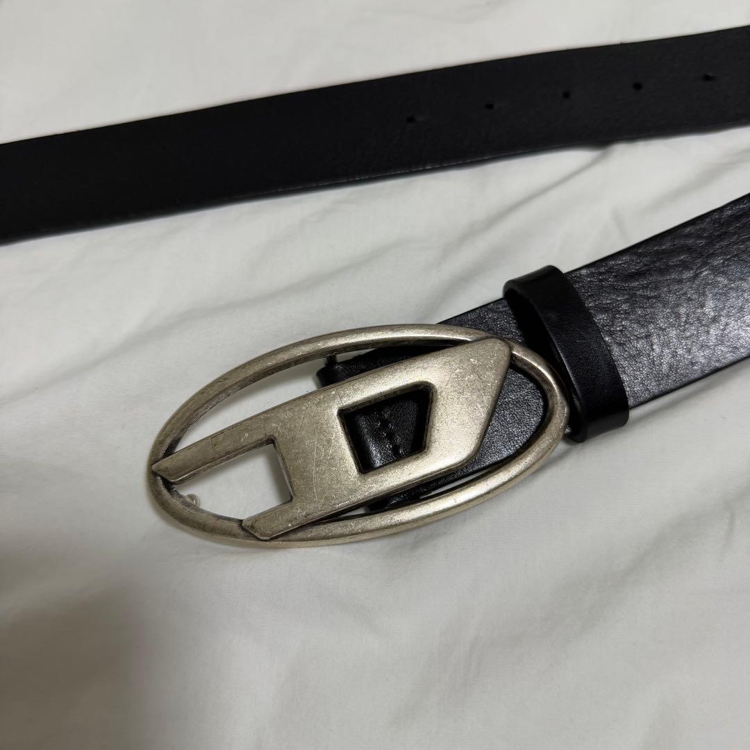 diesel黒カウレザーベルト