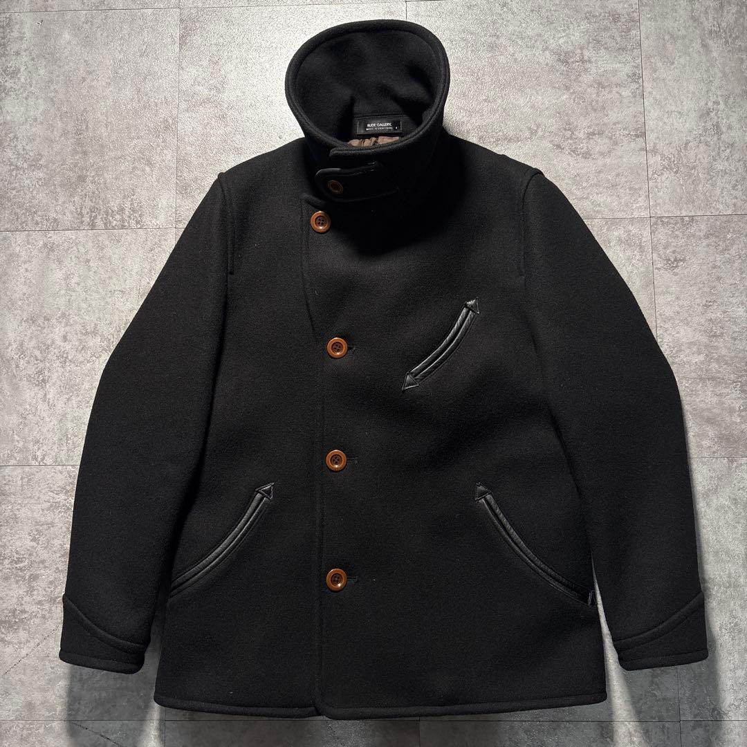 極美品　rude gallery ポケットレザーPコート　チバユウスケ ブラック