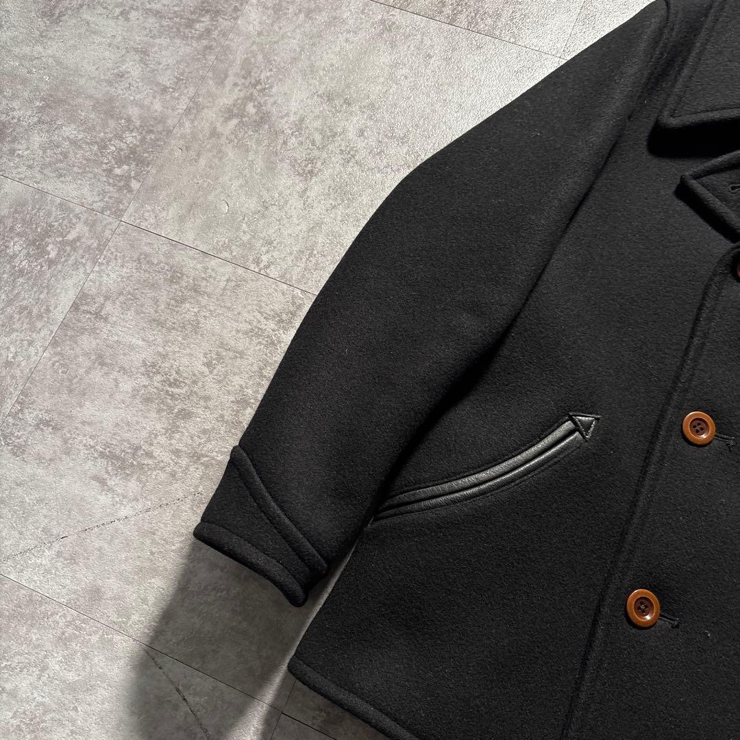 極美品　rude gallery ポケットレザーPコート　チバユウスケ ブラック