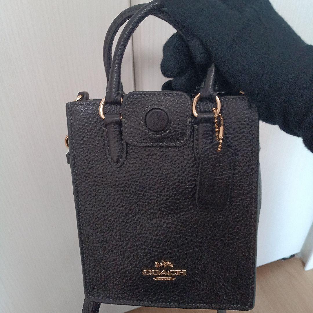 COACH 2wayショルダーバッグ ノース　サウス　ミニ　トート　ブラック