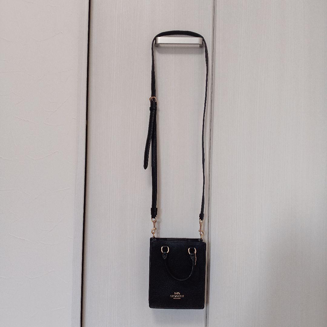 COACH 2wayショルダーバッグ ノース　サウス　ミニ　トート　ブラック