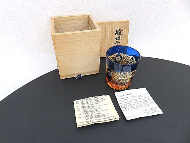 K*e様 未使用品　黒木国昭作　綾切子　オールドファッショングラス　共箱付き　現