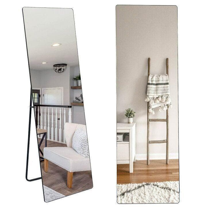 スタンドミラー 壁掛け 全身 鏡 姿見鏡 150cmx40cm 白 1522