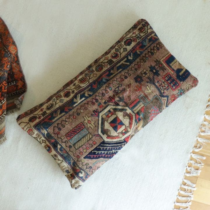 クッションカバー ヴィンテージ イラン ラグ トライバル C